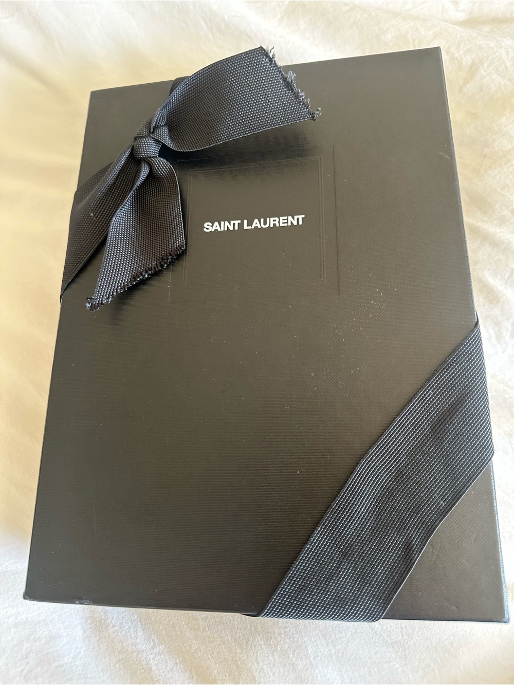 Saint Laurent Black Mini Bag Gift Box with Ribbon